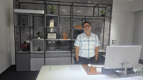 A workstation at the StaffCloud office